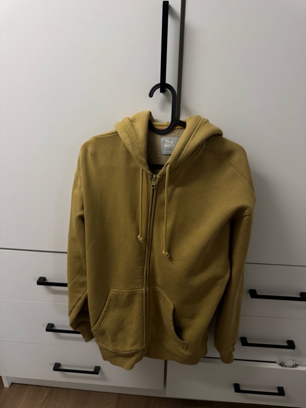 Cozy Zip-Up Hoodie in dark yellow